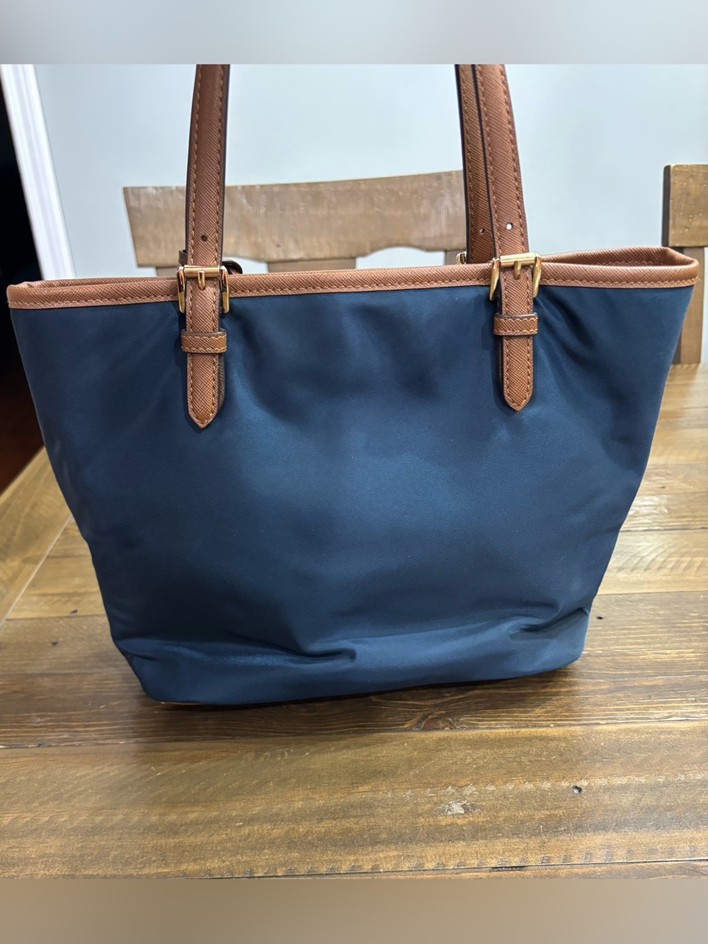 Michael Kors Jet Set Nylon Tote Bag in Navy Blue - Picture 2 of 12